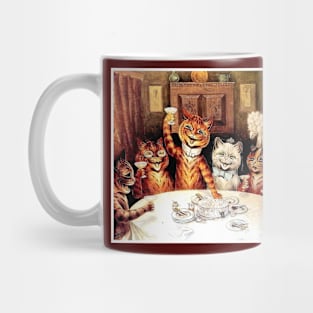 Cat Wedding Celebration : A Louis Wain abstract psychedelic Art Print Mug